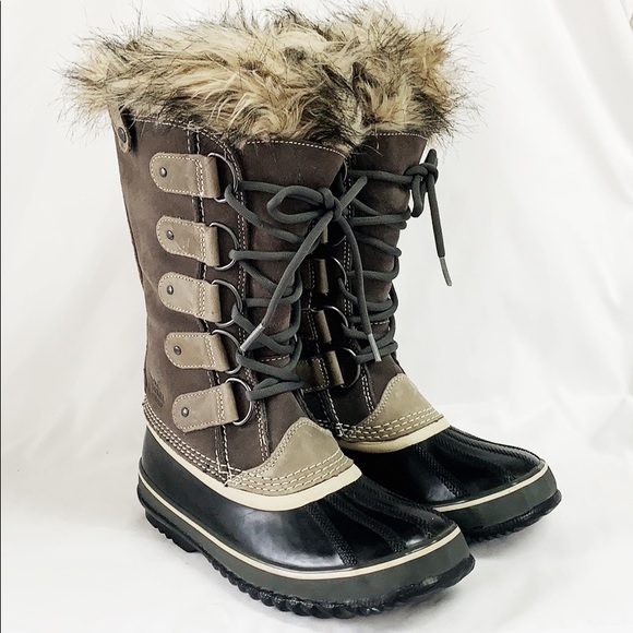Sorel Shoes - SOREL Joan Of Arctic Leather & Fur Lace Up Boots